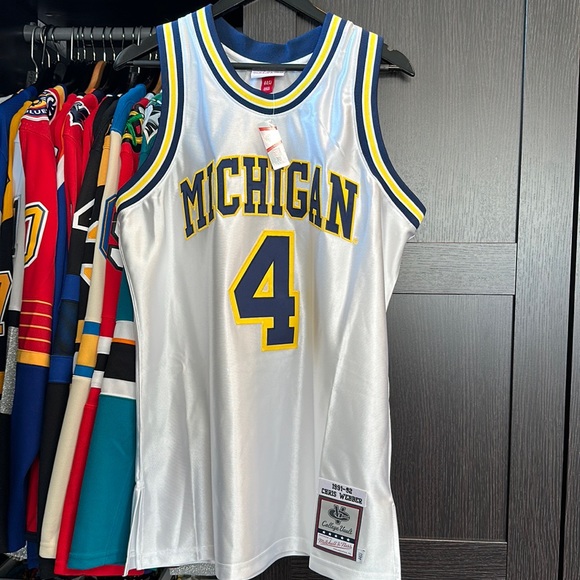 Chris Webber Michigan Wolverines Mitchell & Ness Authentic Jersey - White - Picture 1 of 4